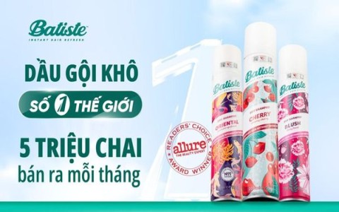 Dầu gội khô Batiste - bí quyết cho mái tóc phồng xinh, tự tin mọi khoảnh khắc