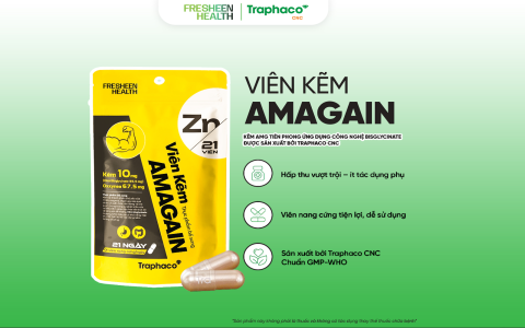 Amagain: Viên Kẽm Bisglycinate “chuẩn Mỹ” nay đã được sản xuất tại Việt Nam