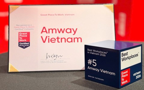 Amway Việt Nam hai năm liên tiếp đứng top nơi làm việc xuất sắc hàng đầu Việt Nam 2026