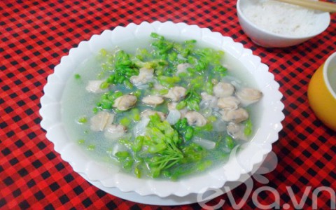 Canh thiên lý nấu ngao