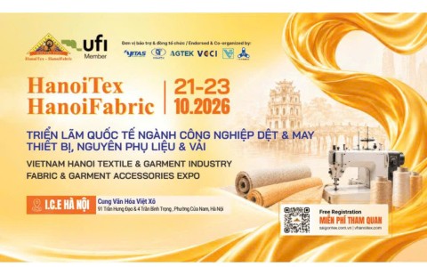 Triển lãm Dệt May Quốc Tế HANOITEX - HANOIFABRIC 2026 chính thức trở lại vào tháng 10 này