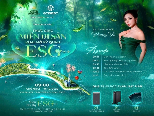 QCbest đồng hành cùng Vinhomes tại sự kiện “Thức Giấc Miền Di Sản – Khai Mở Kỳ Quan ESG++”
