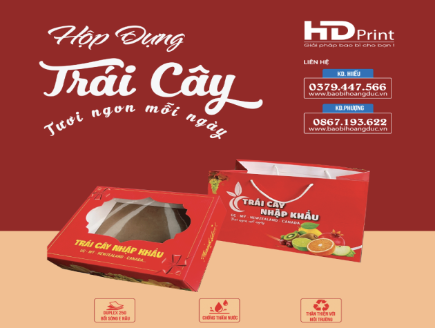 Hộp đựng hoa quả, hộp đựng trái cây - tạo thương hiệu, tăng doanh thu