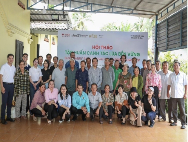 Coca-Cola triển khai dự án canh tác lúa giảm phát thải tại Tây Ninh